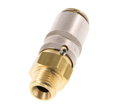 Brass DN 6 Mold Coupling Socket G 1/4 inch Male Threads Unlocking Protection