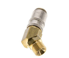 Brass DN 6 Mold Coupling Socket M14x1.5 Male Threads 45-deg