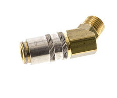 Brass DN 6 Mold Coupling Socket M14x1.5 Male Threads 45-deg