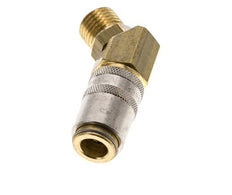 Brass DN 6 Mold Coupling Socket M14x1.5 Male Threads 45-deg