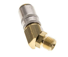 Brass DN 6 Mold Coupling Socket G 1/4 inch Male Threads 45-deg