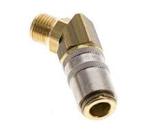 Brass DN 6 Mold Coupling Socket G 1/4 inch Male Threads 45-deg