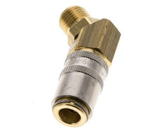 Brass DN 6 Mold Coupling Socket G 1/4 inch Male Threads 45-deg