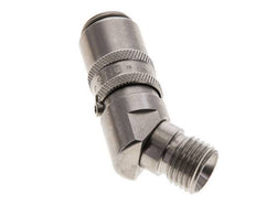 Stainless Steel DN 6 Mold Coupling Socket M14x1.5 Male Threads Double Shut-Off 45-deg