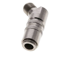 Stainless Steel DN 6 Mold Coupling Socket G 1/4 inch Male Threads 45-deg