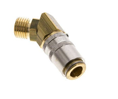 Brass DN 6 Mold Coupling Socket M14x1.5 Male Threads Unlocking Protection 45-deg