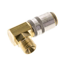 Brass DN 6 Mold Coupling Socket M14x1.5 Male Threads 90-deg