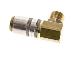 Brass DN 6 Mold Coupling Socket M14x1.5 Male Threads 90-deg