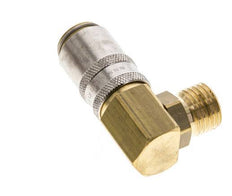 Brass DN 6 Mold Coupling Socket M14x1.5 Male Threads 90-deg