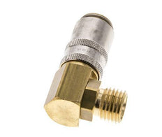 Brass DN 6 Mold Coupling Socket M14x1.5 Male Threads 90-deg