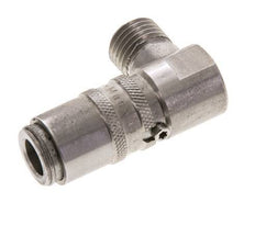 Stainless Steel DN 6 Mold Coupling Socket M14x1.5 Male Threads 90-deg