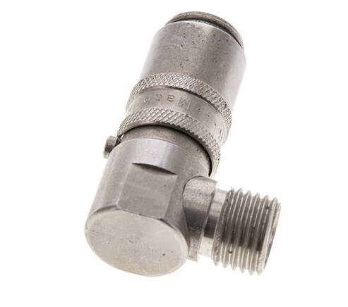 Stainless Steel DN 6 Mold Coupling Socket M14x1.5 Male Threads 90-deg