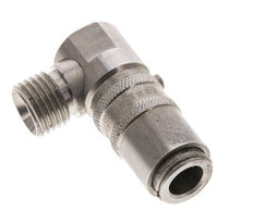 Stainless Steel DN 6 Mold Coupling Socket M14x1.5 Male Threads 90-deg