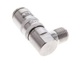 Stainless Steel DN 6 Mold Coupling Socket G 1/4 inch Male Threads 90-deg