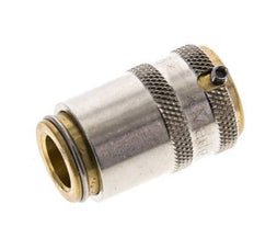 Brass DN 6 Mold Coupling Socket D9 mm Unlocking Protection