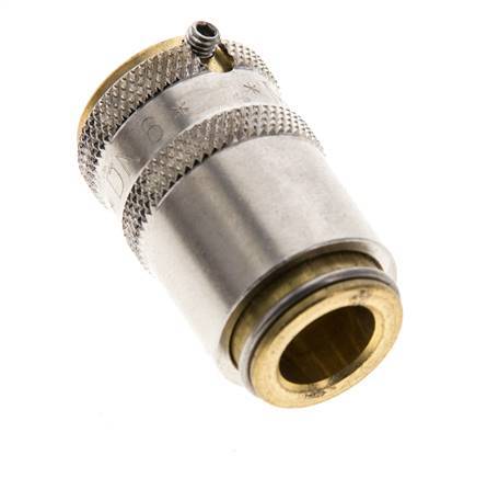 Brass DN 6 Mold Coupling Socket D9 mm Unlocking Protection