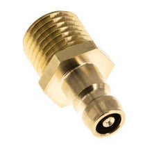 Brass DN 6 Mold Coupling Plug M14x1.5 Male Threads Double Shut-Off