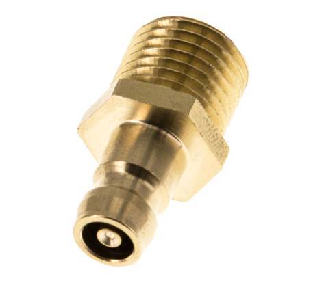 Brass DN 6 Mold Coupling Plug M14x1.5 Male Threads Double Shut-Off