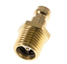 Brass DN 6 Mold Coupling Plug M14x1.5 Male Threads Double Shut-Off