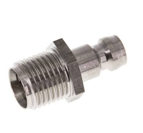 Stainless Steel DN 6 Mold Coupling Plug G 1/4 inch Male Threads Double Shut-Off