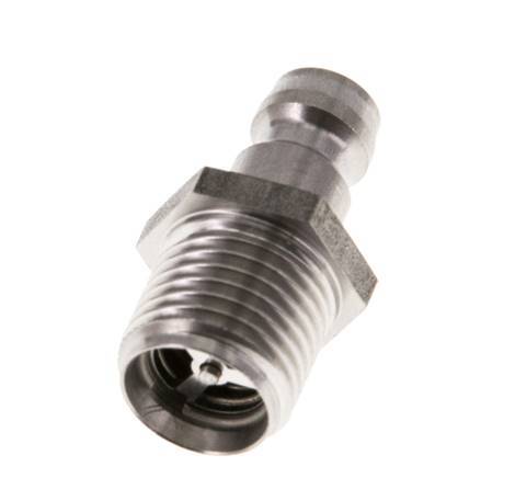 Stainless Steel DN 6 Mold Coupling Plug G 1/4 inch Male Threads Double Shut-Off