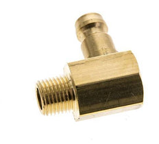 Brass DN 6 Mold Coupling Plug M10x1 Male Threads (Conical) 90-deg [2 Pieces]