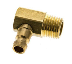 Brass DN 6 Mold Coupling Plug M14x1.5 Male Threads (Conical) 90-deg