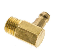 Brass DN 6 Mold Coupling Plug M14x1.5 Male Threads (Conical) 90-deg