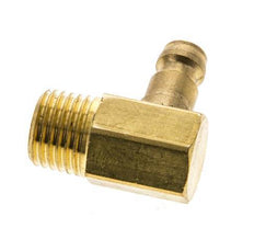 Brass DN 6 Mold Coupling Plug M14x1.5 Male Threads (Conical) 90-deg