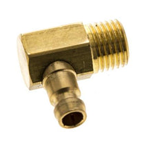 Brass DN 6 Mold Coupling Plug M14x1.5 Male Threads (Conical) 90-deg