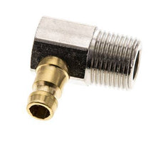 Brass DN 6 Mold Coupling Plug R 3/8 inch Male Threads 90-deg