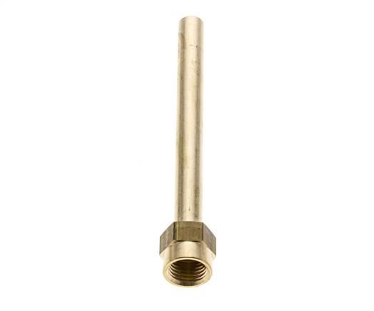 M14x1.5 Female Threaded Brass Pipe 120 mm long
