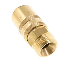 Brass DN 9 Mold Coupling Socket G 1/2 inch Male Threads Double Shut-Off