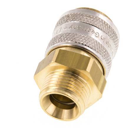Brass DN 9 Mold Coupling Socket G 3/8 inch Male Threads