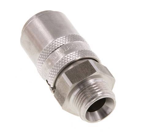 Stainless Steel DN 9 Mold Coupling Socket G 3/8 inch Male Threads