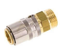 Brass DN 9 Mold Coupling Socket G 1/2 inch Male Threads Unlocking Protection