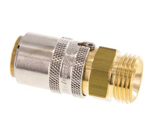 Brass DN 9 Mold Coupling Socket G 1/2 inch Male Threads Unlocking Protection