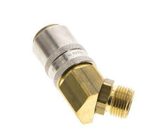 Brass DN 9 Mold Coupling Socket G 3/8 inch Male Threads 45-deg