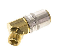 Brass DN 9 Mold Coupling Socket G 3/8 inch Male Threads 45-deg