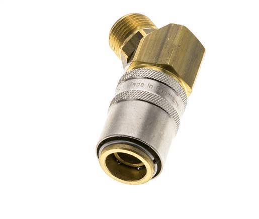 Brass DN 9 Mold Coupling Socket G 3/8 inch Male Threads 45-deg