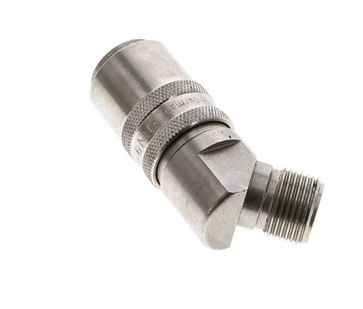 Stainless Steel DN 9 Mold Coupling Socket G 3/8 inch Male Threads 45-deg