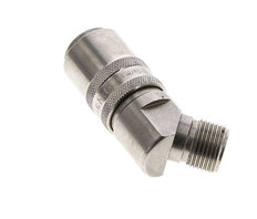 Stainless Steel DN 9 Mold Coupling Socket G 3/8 inch Male Threads 45-deg