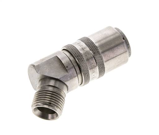Stainless Steel DN 9 Mold Coupling Socket G 3/8 inch Male Threads 45-deg