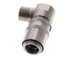 Stainless Steel DN 9 Mold Coupling Socket M16x1.5 Male Threads 90-deg