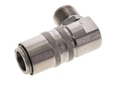 Stainless Steel DN 9 Mold Coupling Socket G 3/8 inch Male Threads 90-deg