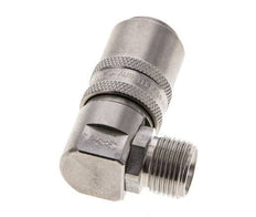 Stainless Steel DN 9 Mold Coupling Socket G 3/8 inch Male Threads 90-deg