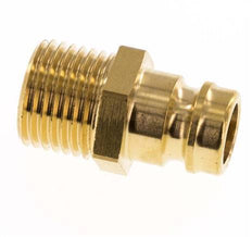 Brass DN 9 Mold Coupling Plug M16x1.5 Male Threads Double Shut-Off