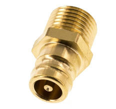 Brass DN 9 Mold Coupling Plug M16x1.5 Male Threads Double Shut-Off