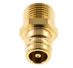 Brass DN 9 Mold Coupling Plug M16x1.5 Male Threads Double Shut-Off