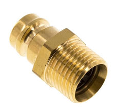 Brass DN 9 Mold Coupling Plug M16x1.5 Male Threads Double Shut-Off
